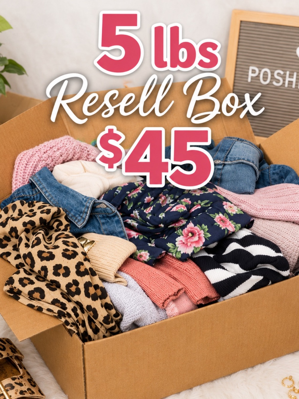 Assorted Women's Clothing Resell Box Mix of Sizes XS-XL